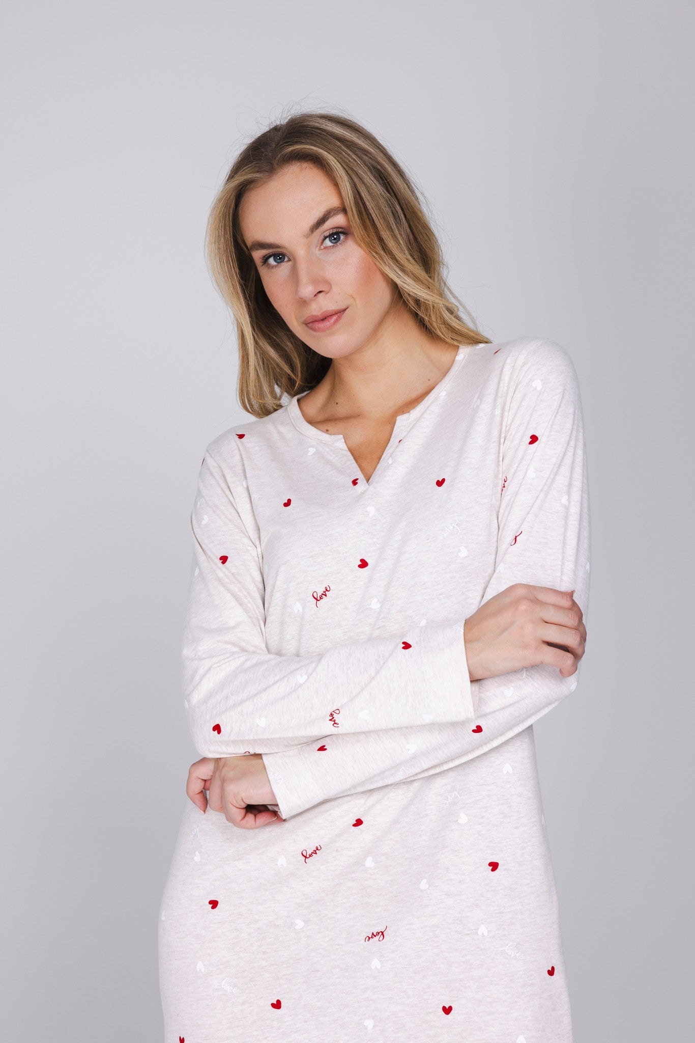 myrebelle-endless-love-nachthemd-beige-herzen-bio-baumwolle image 4