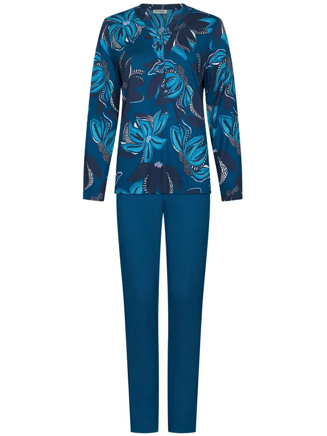 pastunette-premium-blue-mirage-pyjama-blau-baumwolle-modal image 1