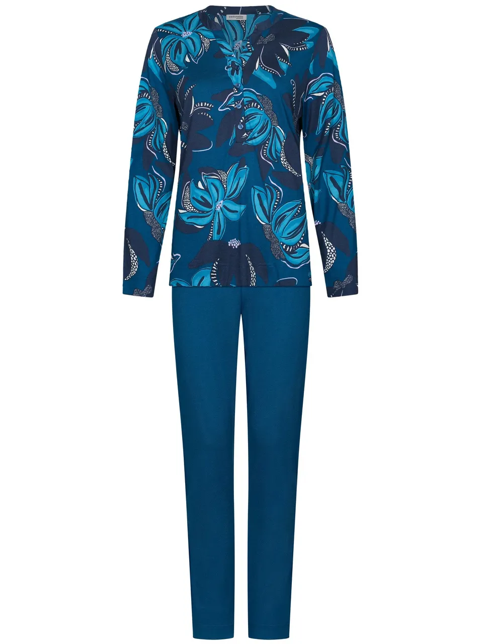 pastunette-premium-blue-mirage-pyjama-blau-baumwolle-modal image 1