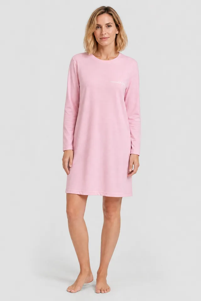 r-sch-be-happy-nachthemd-mini-enjoy-print-pink-modal image 1