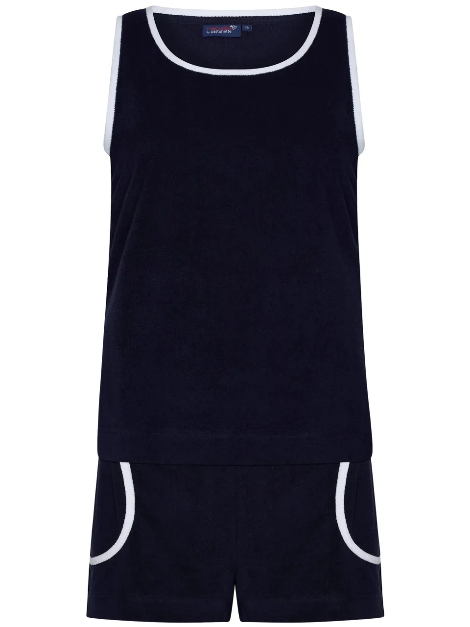 rebelle-sporty-shortama-pyjama-blau-frottee-rmellos image 1