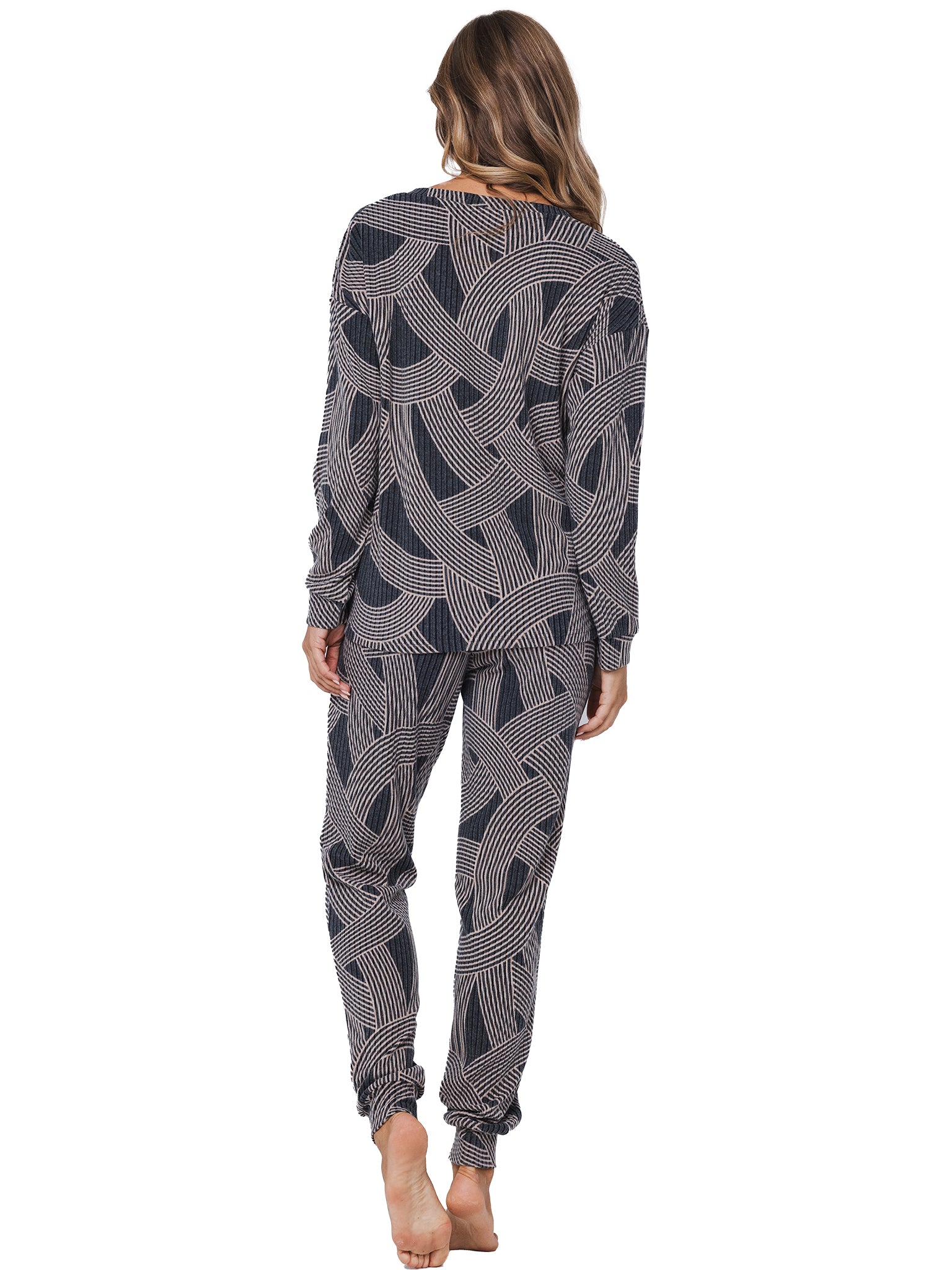 pastunette-premium-balance-pyjama-dunkelgrau-mit-print image 4