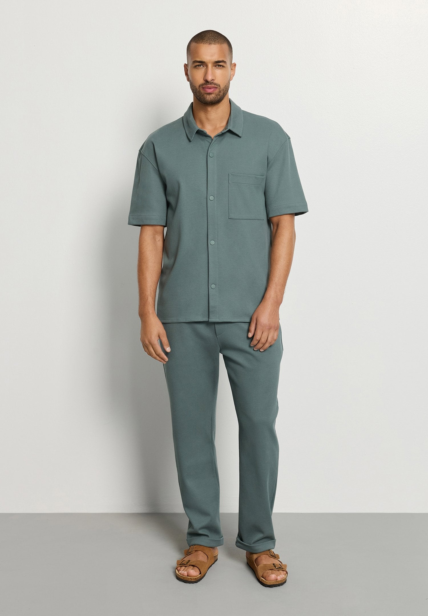 hanro-travelwear-cardigan-studio-green-gr-e-m-bio-baumwolle image 5
