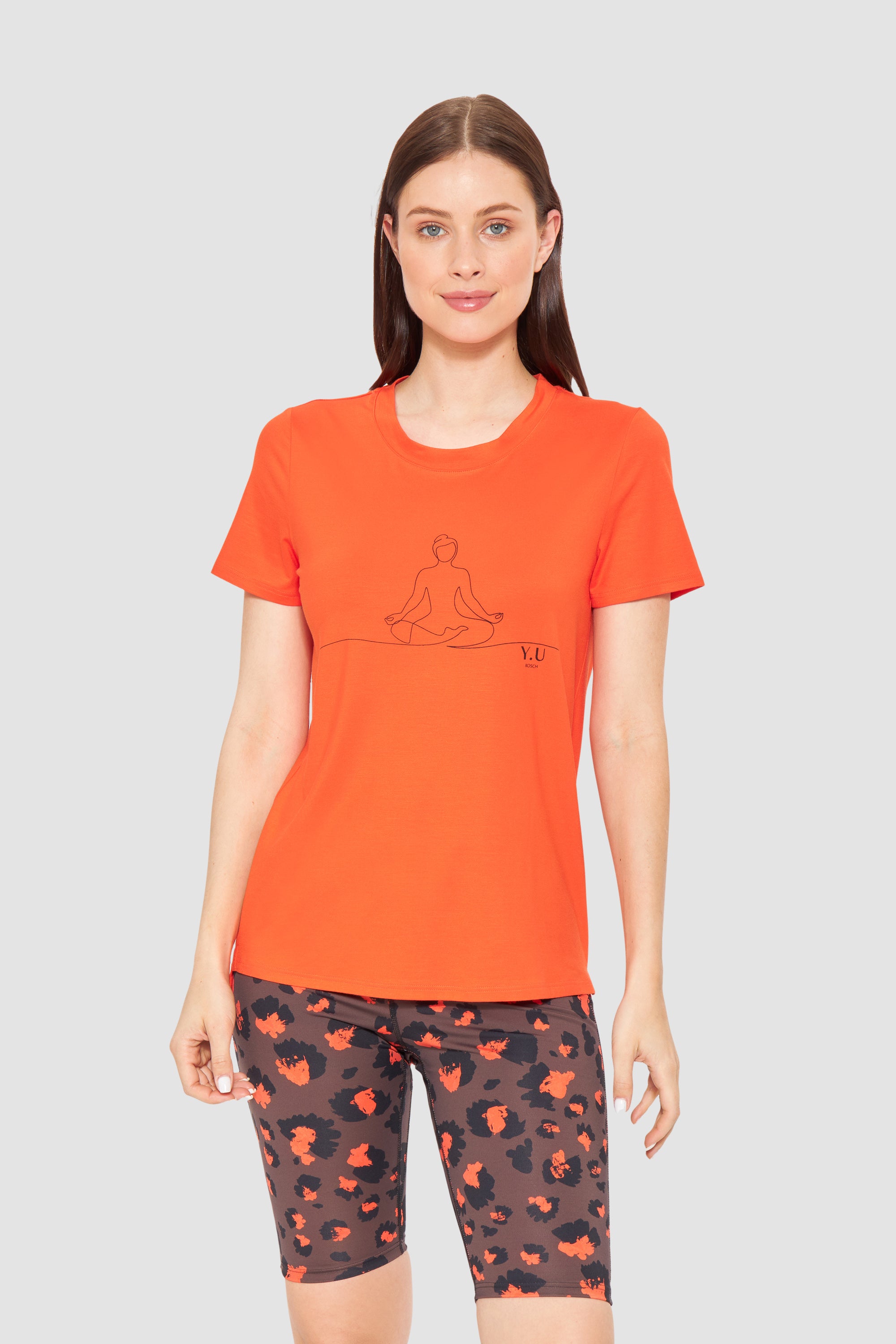 r-sch-be-happy-yoga-shirt-kurzarm-damen-orange-baumwolle image 1