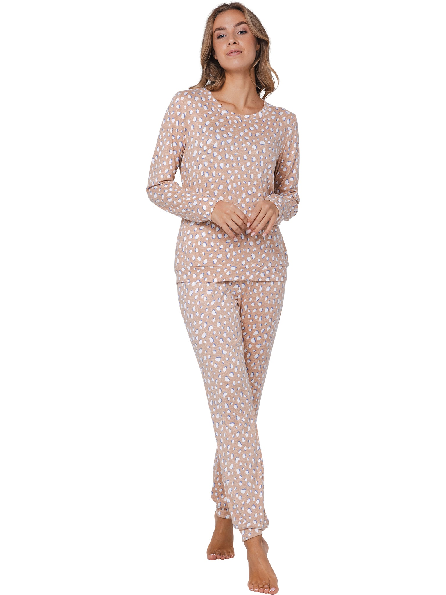 rebelle-cosy-frost-pyjama-beige-warmer-fleece-schlafanzug image 3