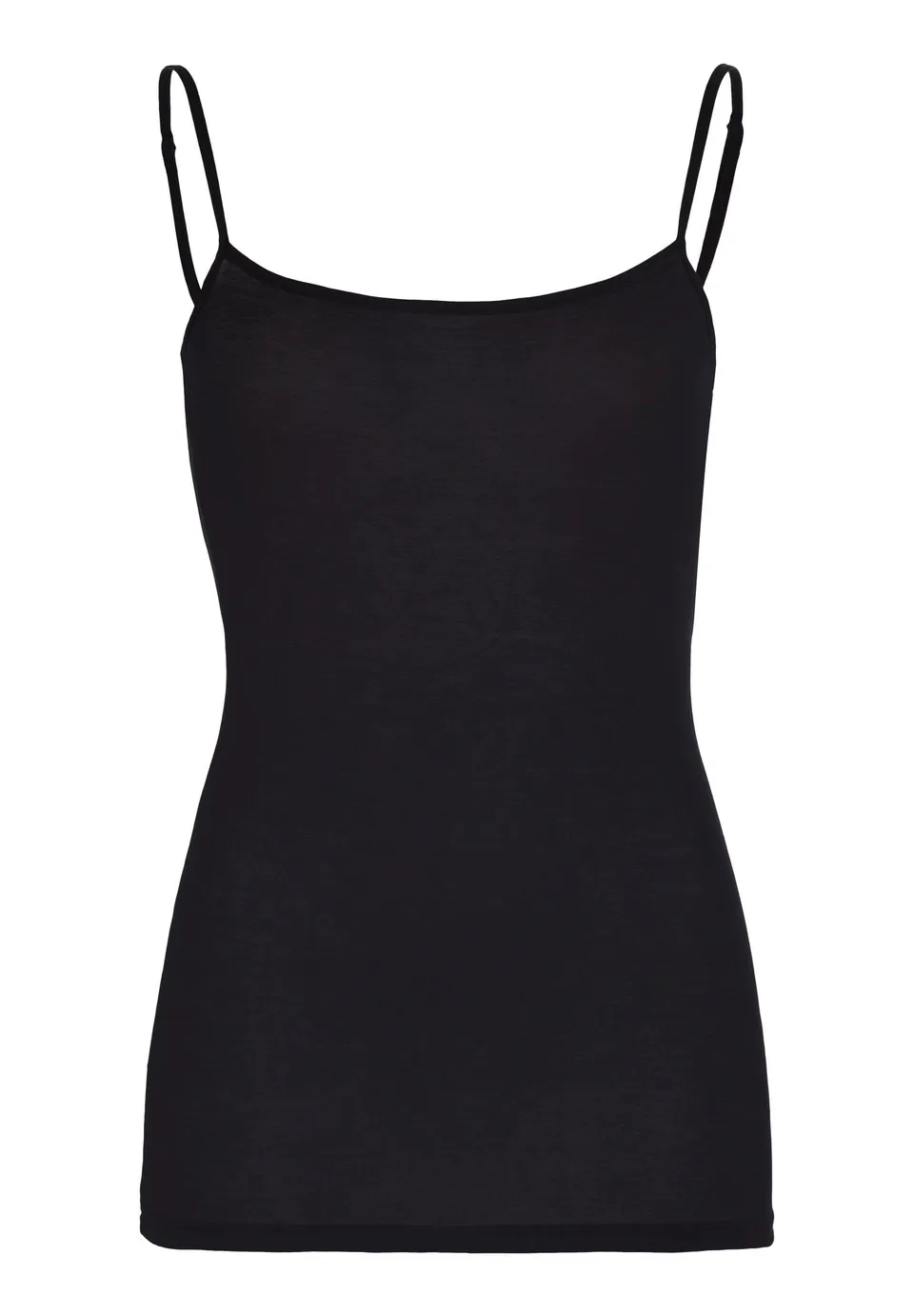 hanro-ultralight-spaghetti-top-schwarz-aus-pima-baumwolle image 1