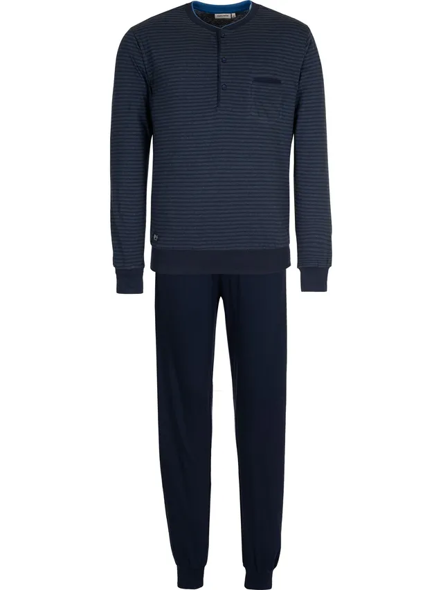 pastunette-noos-pyjama-dunkelblau-herren-baumwolle image 1