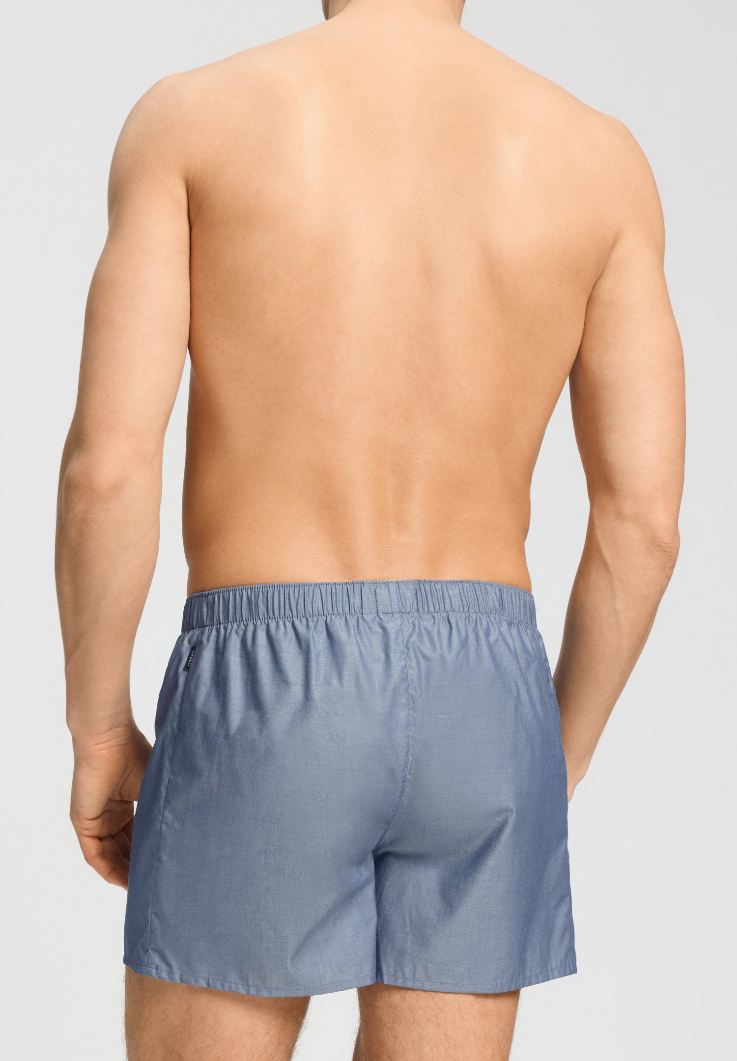 hanro-fancy-woven-boxers-boxershorts-chambray-blue-baumwolle image 4
