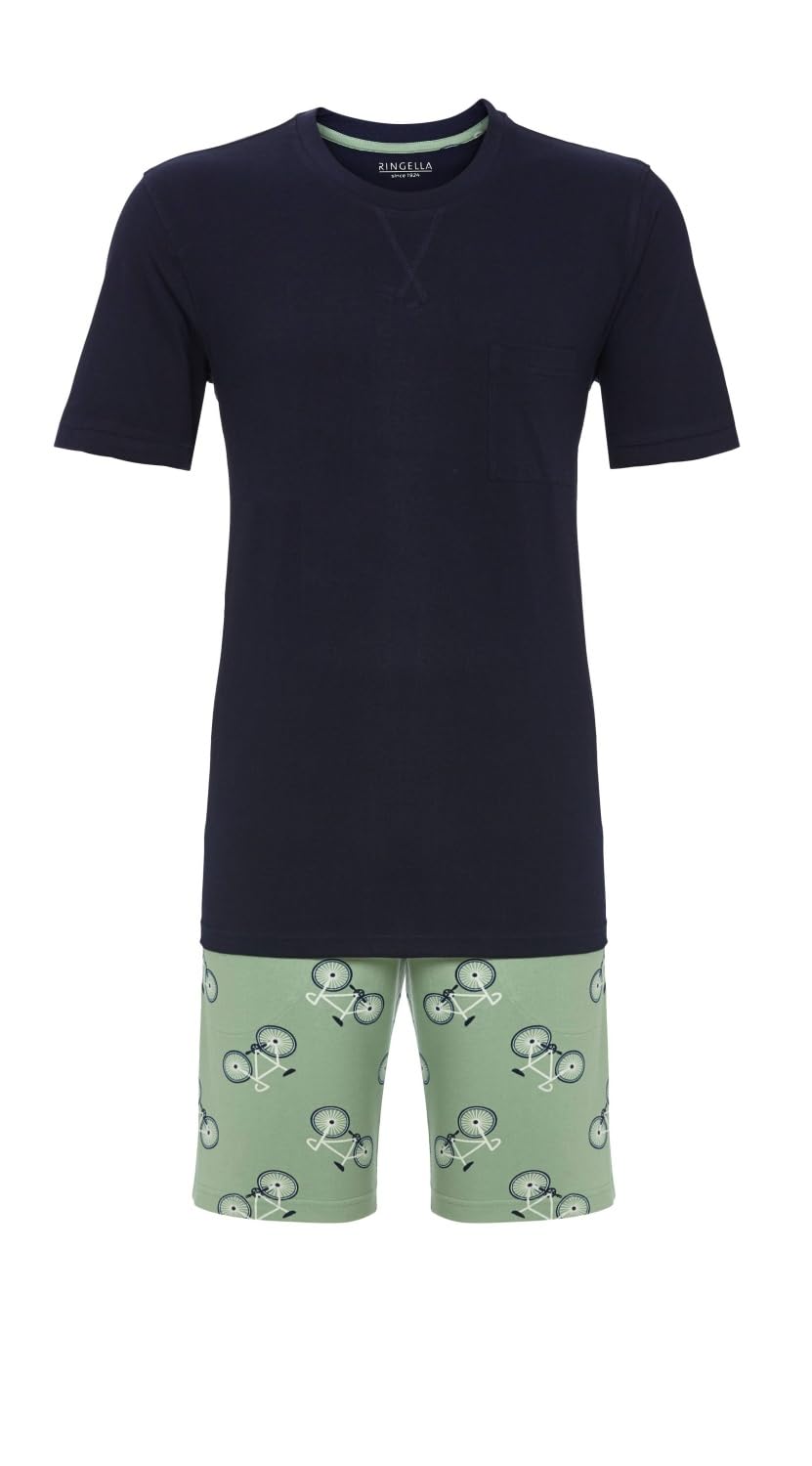 ringella-herren-shorty-fahrrad-rundhals-kurzpyjama-baumwolle image 1