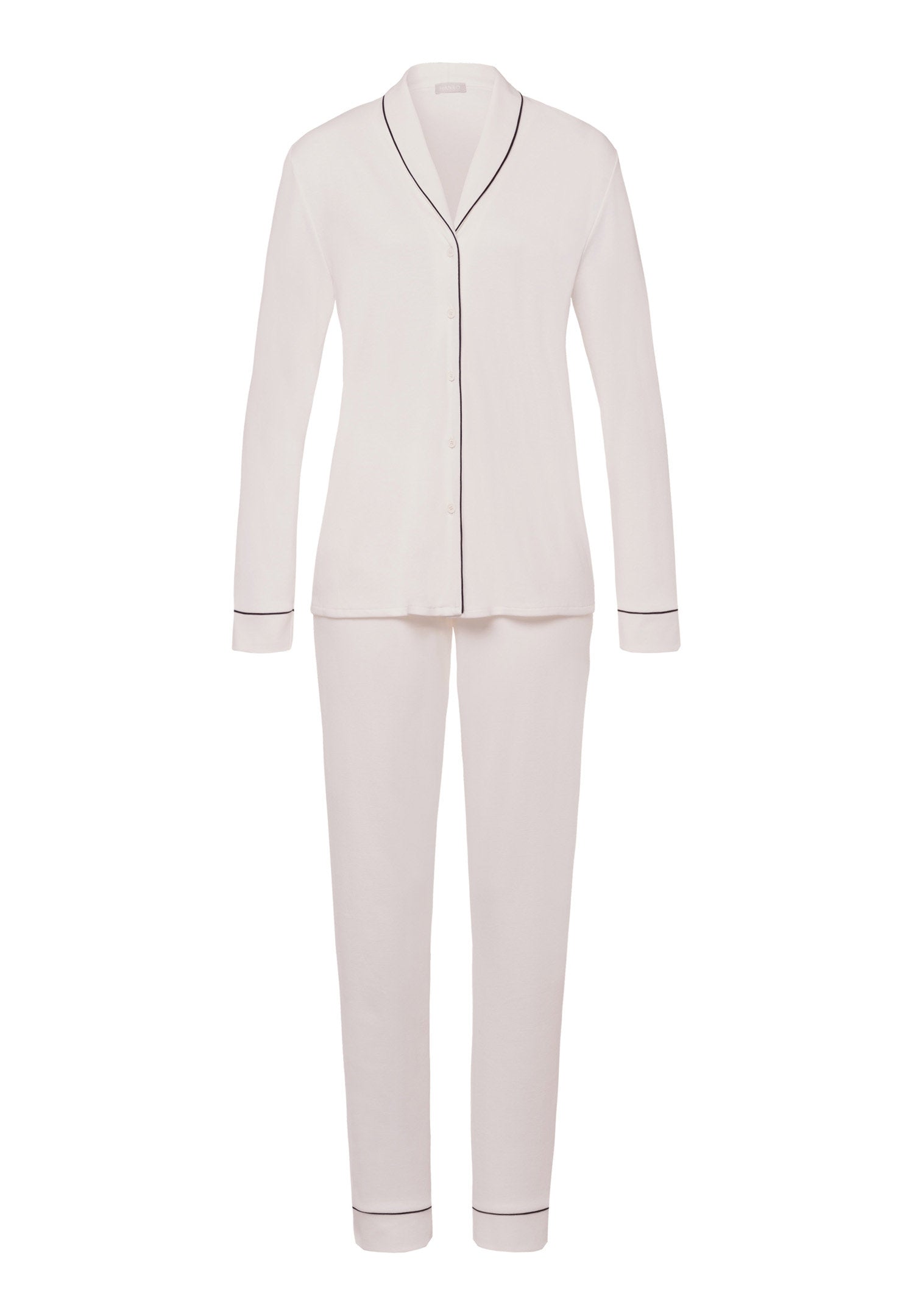 hanro-natural-comfort-langarm-pyjama-almond-tencel-damen image 1