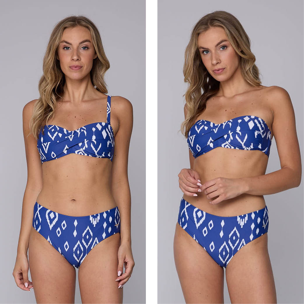 pastunette-cobalt-sea-bandeau-bikini-kobaltblau-mit-print image 3