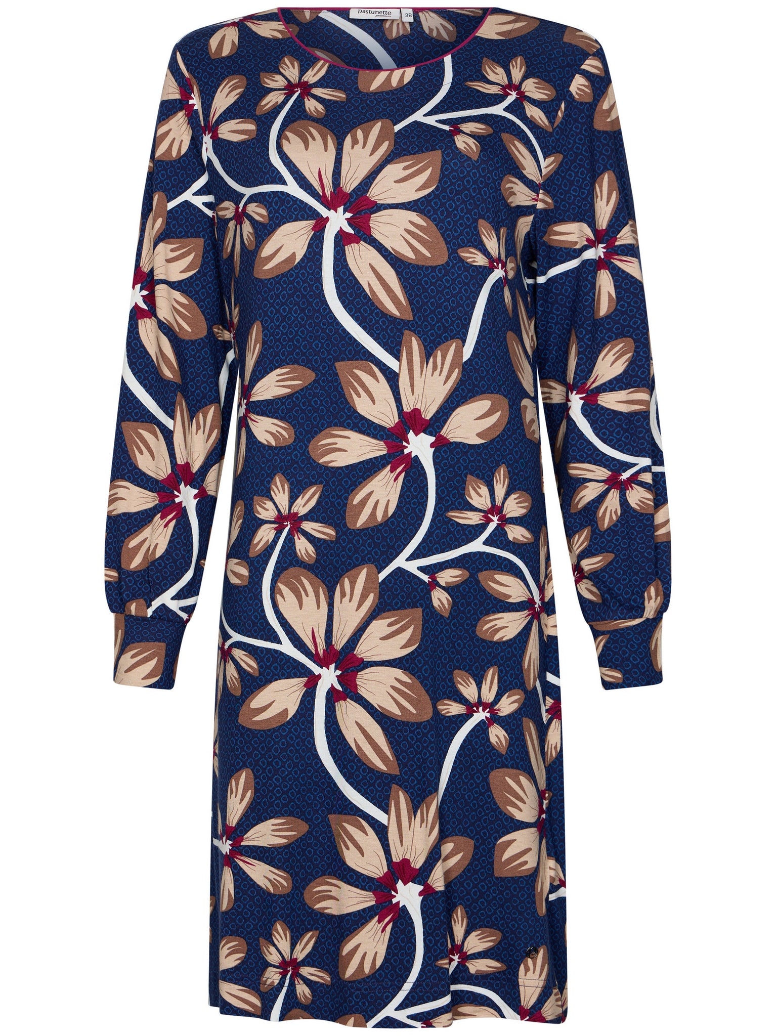 pastunette-premium-midnight-bloom-nachthemd-viskose-blau image 1