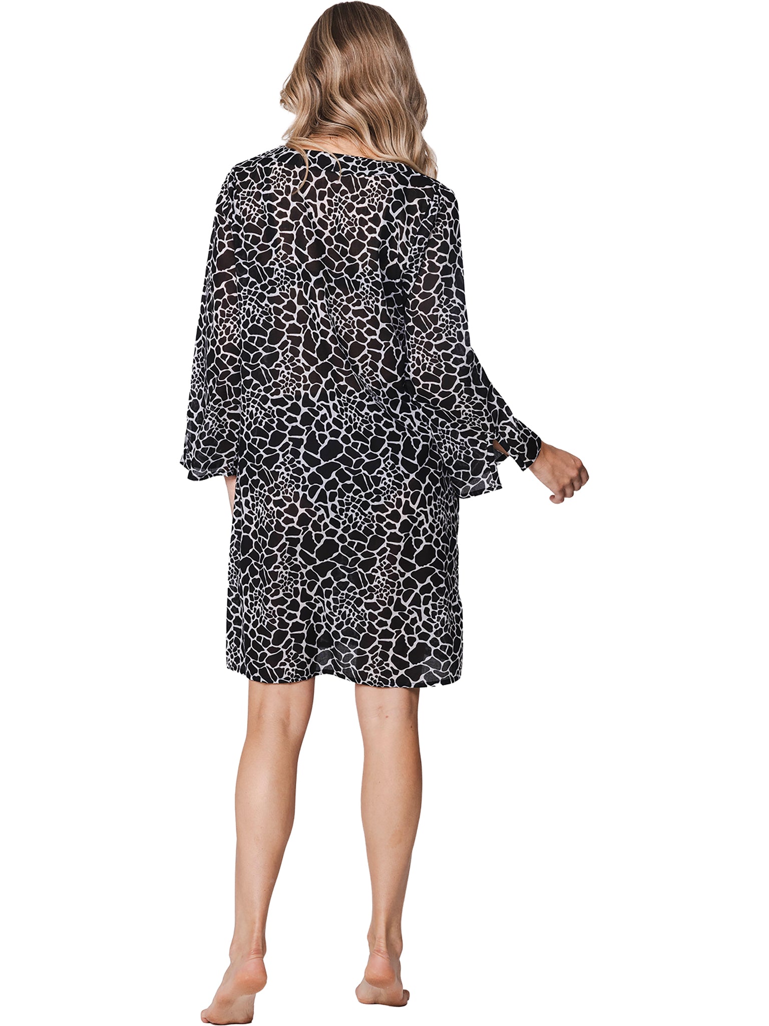 pastunette-noir-safari-kleid-schwarz-animal-baumwolle image 4