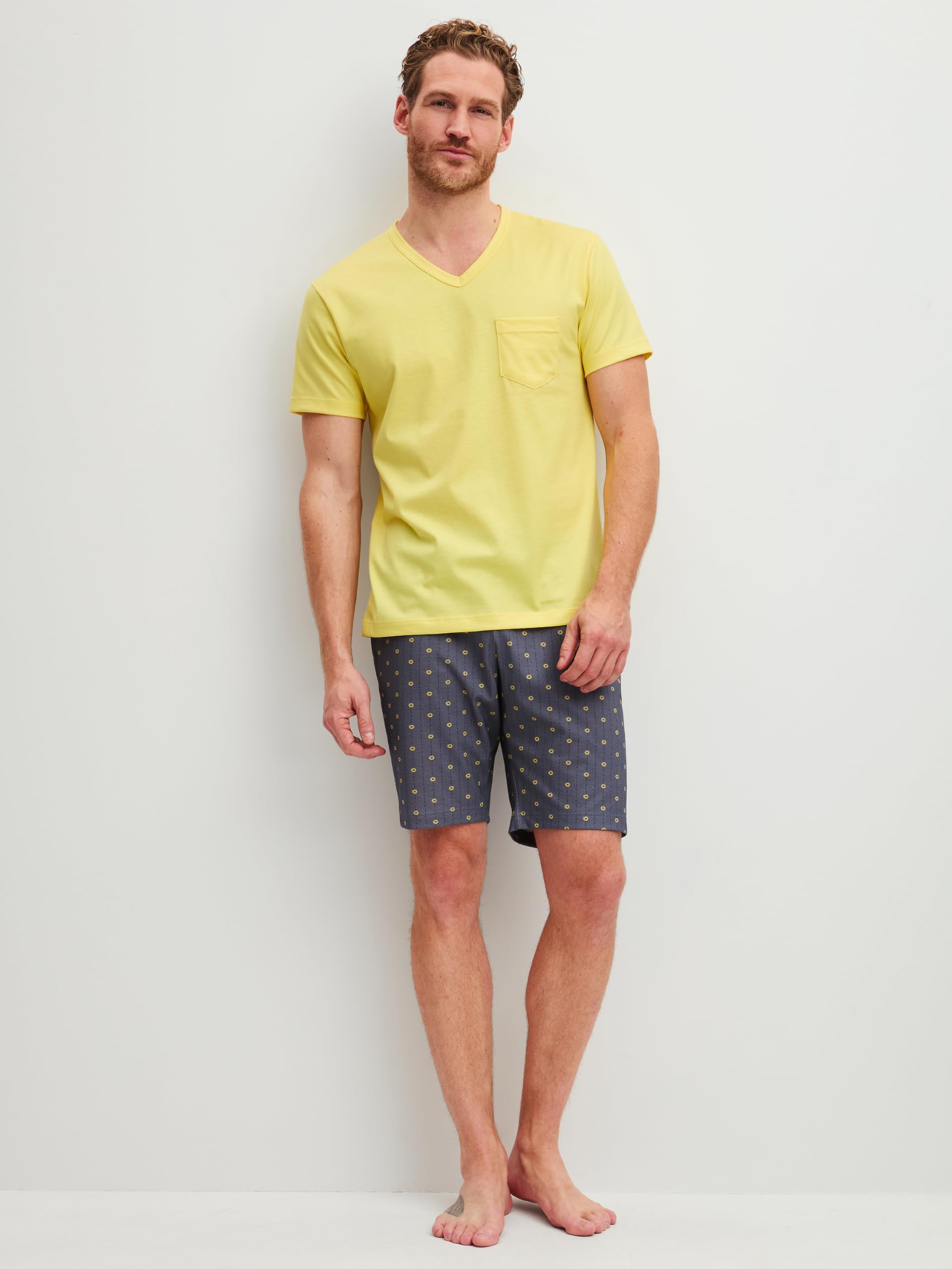 calida-relax-imprint-kurz-pyjama-herren-gr-50-baumwolle image 2