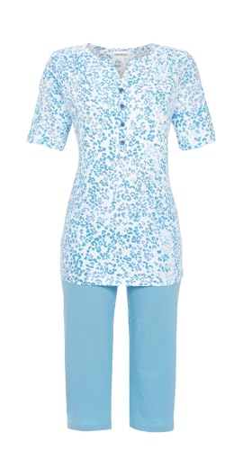 ringella-damen-schlafanzug-kurzarm-capri-leo-bleu-gr-36 image 5