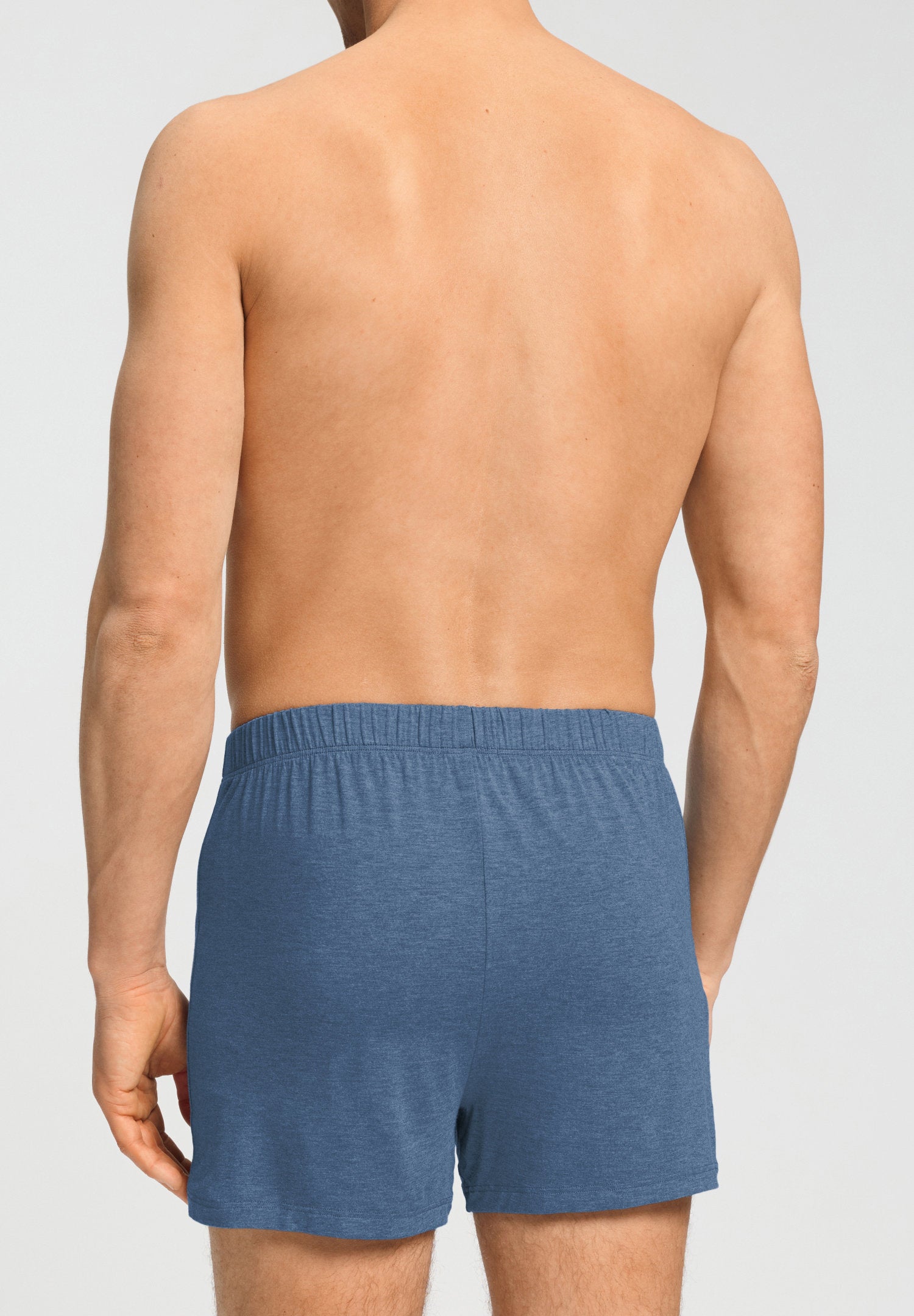 hanro-casuals-boxershorts-tanzanite-melange-viskose-mit-eingriff image 4