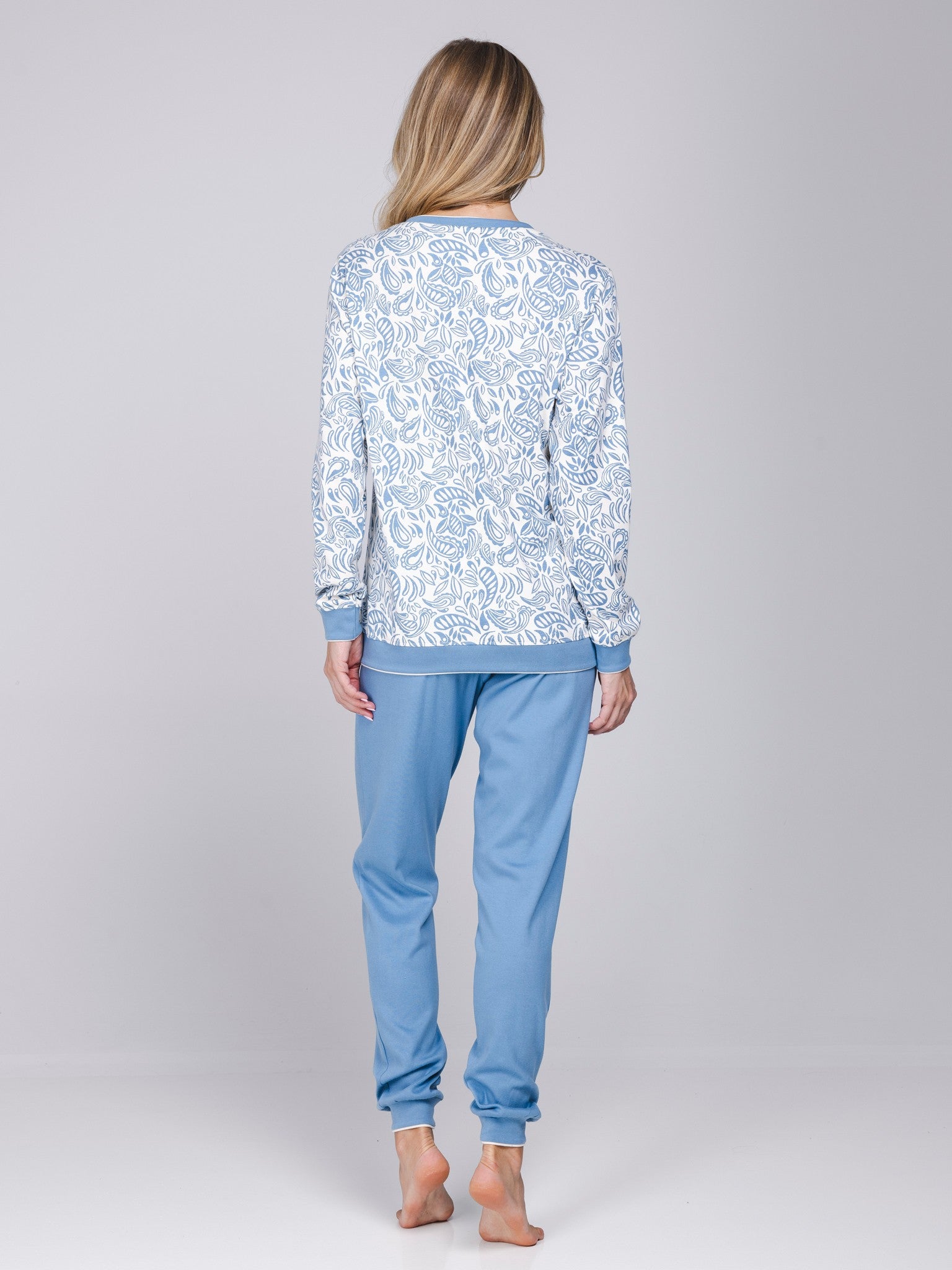 pastunette-soft-paisley-pyjama-blau-baumwolle image 4