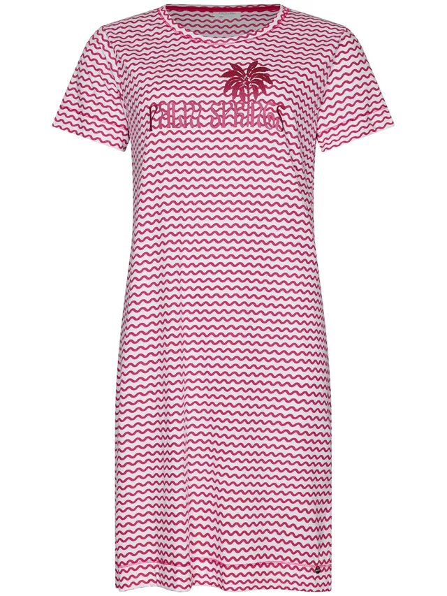 pastunette-myrebelle-palm-springs-nachthemd-rosa-bio-baumwolle image 1