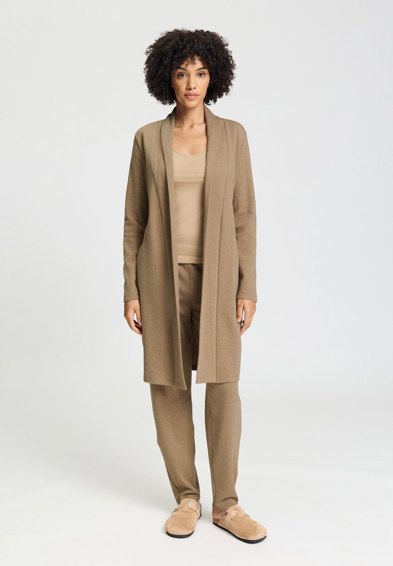 hanro-easy-wear-robe-bademantel-desert-clay-baumwolle image 5
