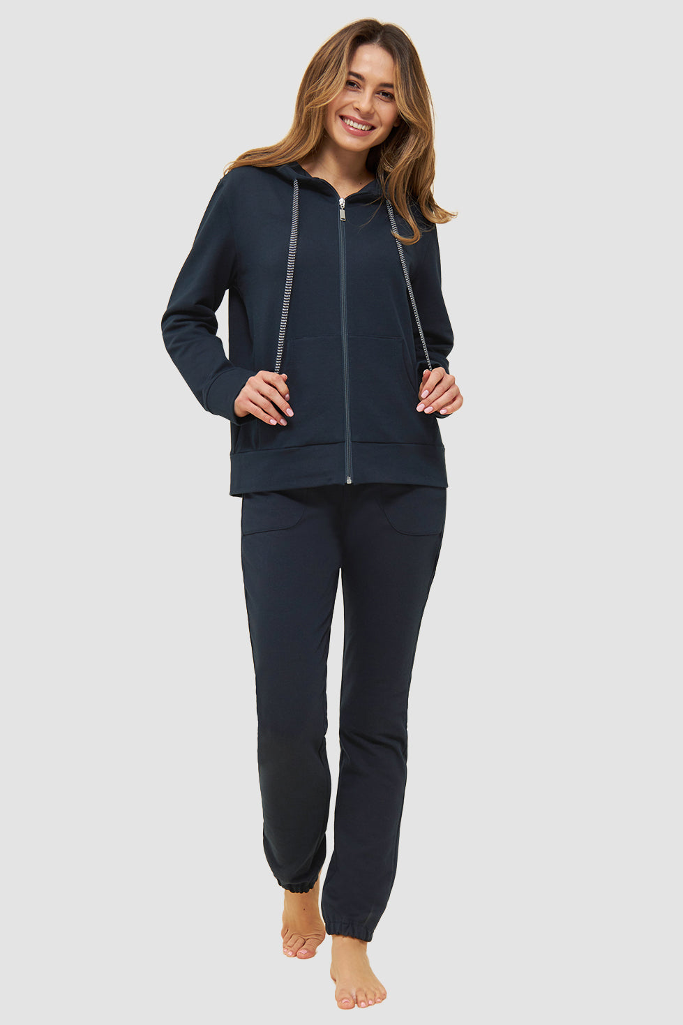 r-sch-be-happy-hose-lang-sweatpants-blau-mit-taschen image 4