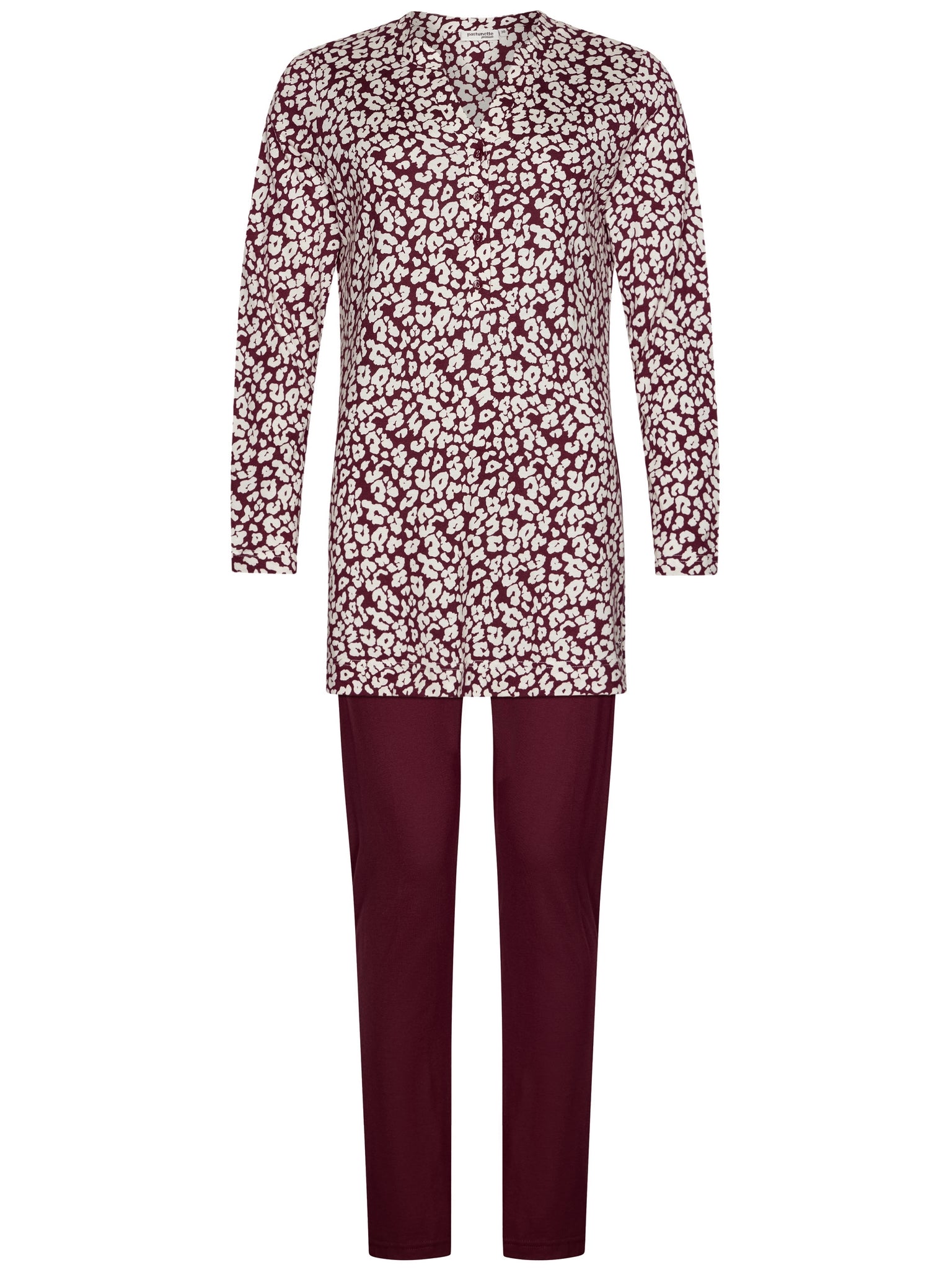pastunette-premium-grace-pyjama-bordeaux-animalprint-modal image 1