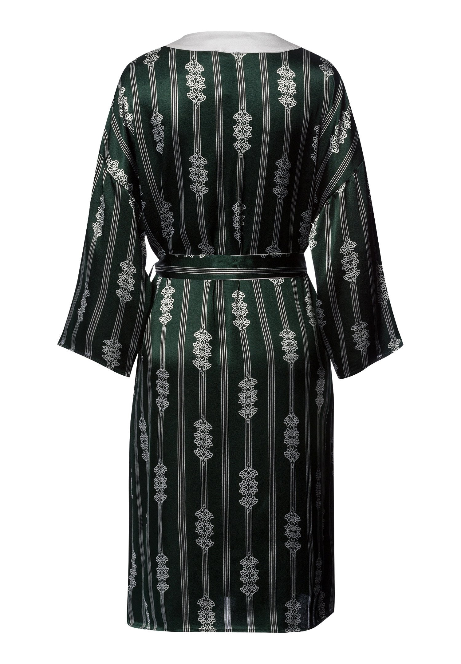 hanro-indra-robe-110cm-morgenmantel-arabesque-stripe-seide image 3