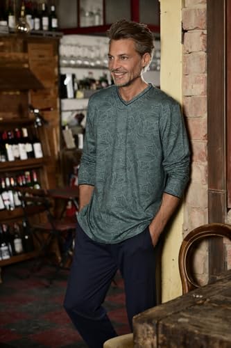 ringella-women-men-pyjama-v-ausschnitt-bl-tter-damen image 5