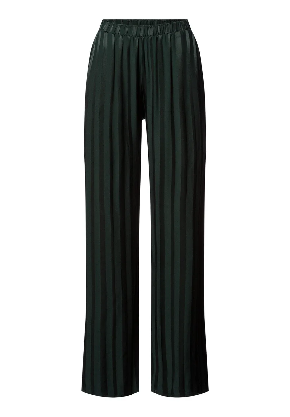 hanro-indra-pyjamahose-lang-dark-malachite-viskose-jacquard image 1