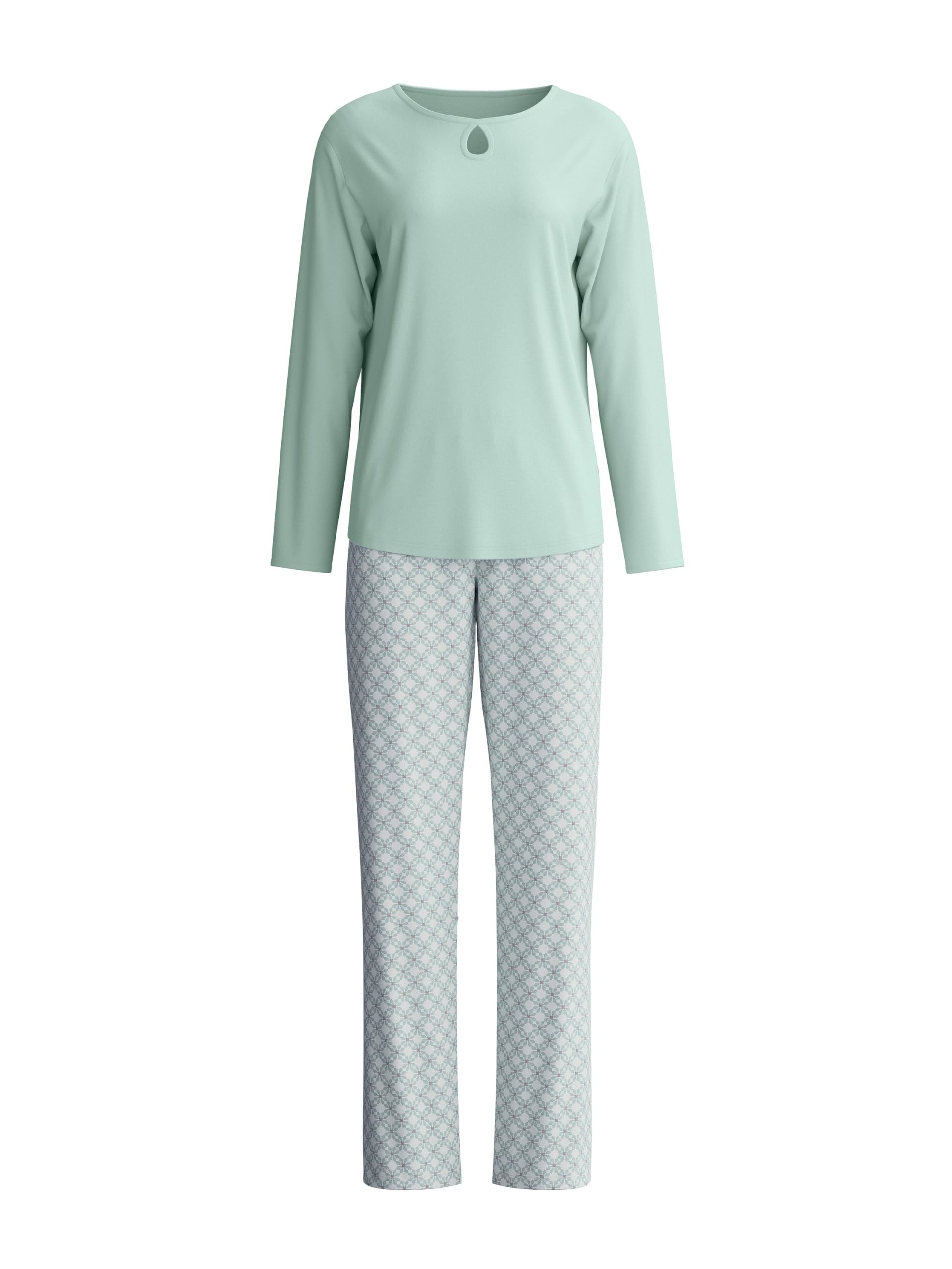 calida-sweet-dreams-pyjama-damen-44-46-light-aqua-baumwolle image 4
