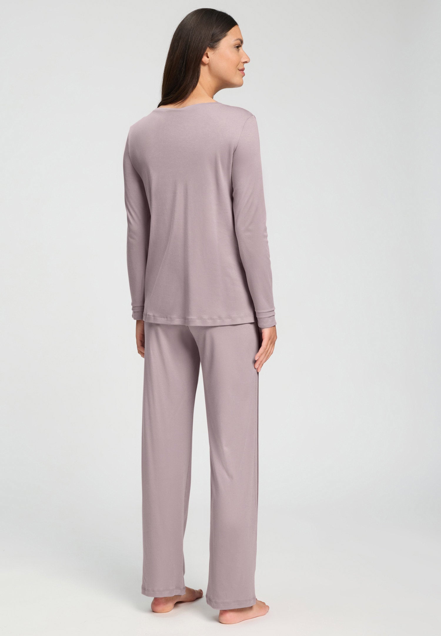 hanro-pilar-pyjama-damen-stormy-rose-baumwolle-interlock image 4