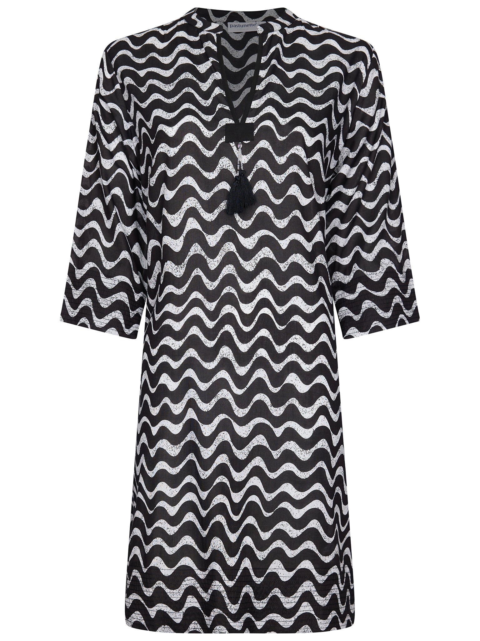 pastunette-beach-waves-strandkleid-schwarz-baumwolle image 1