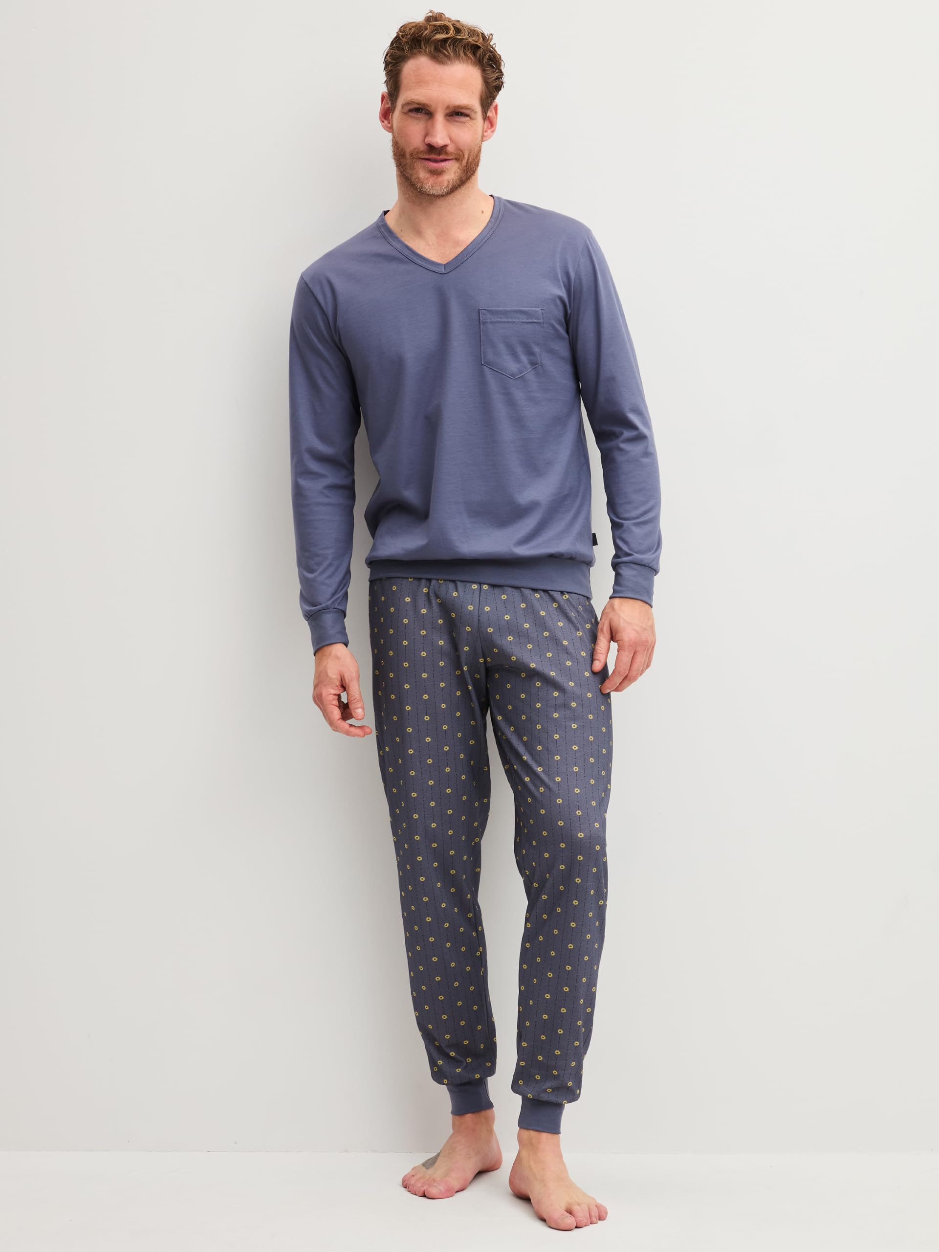 calida-relax-imprint-b-ndchen-pyjama-herren-mit-b-ndchen image 2