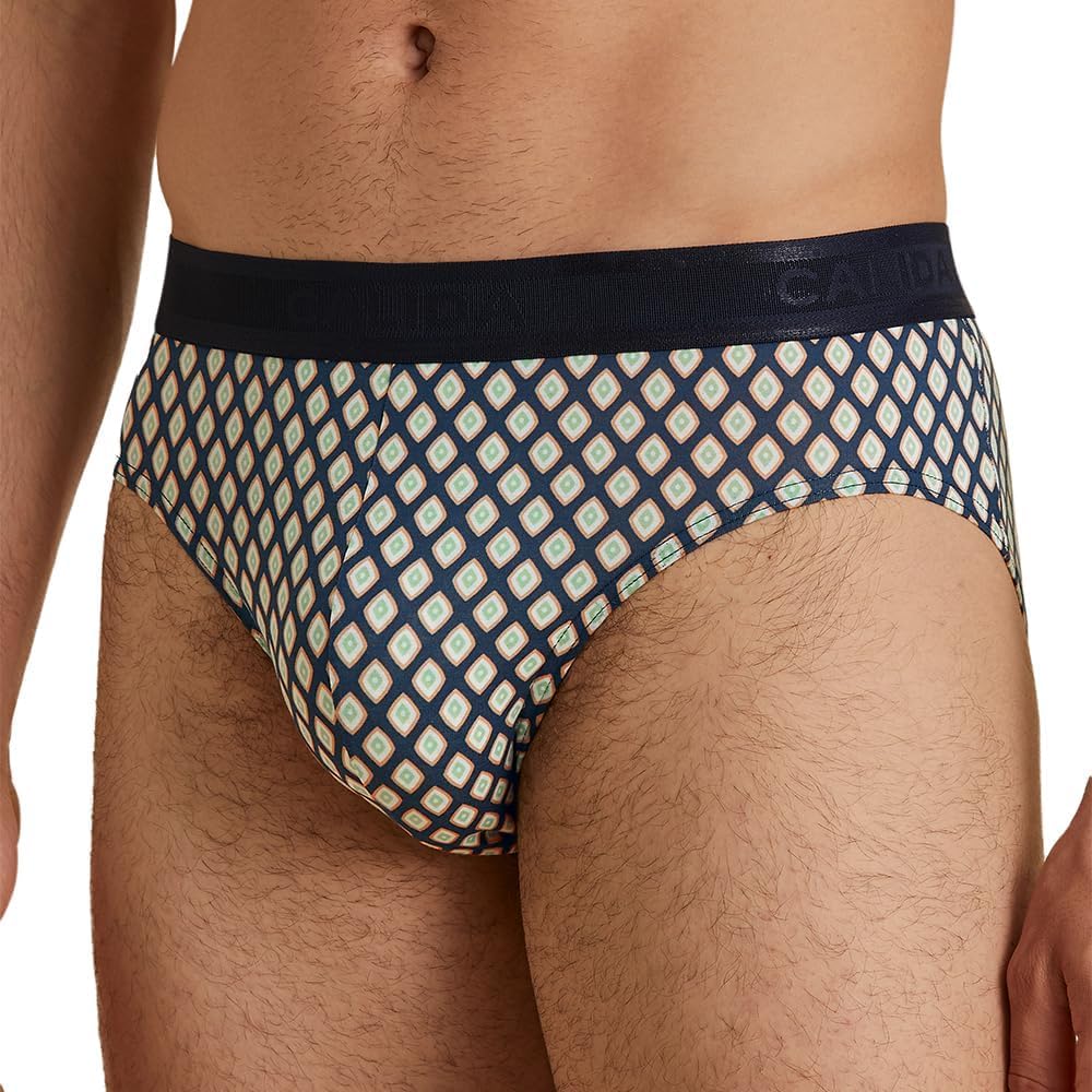 calida-prints-grafic-cotton-slip-herren-baumwolle-insignia-blue image 1