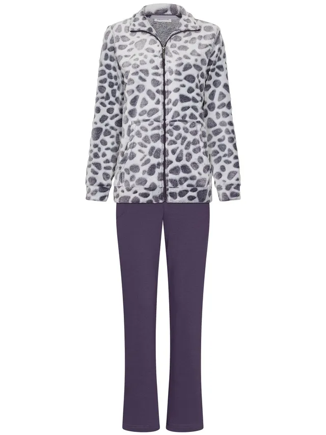 pastunette-purple-pebbles-hausanzug-lila-teddy-fleece-set image 1