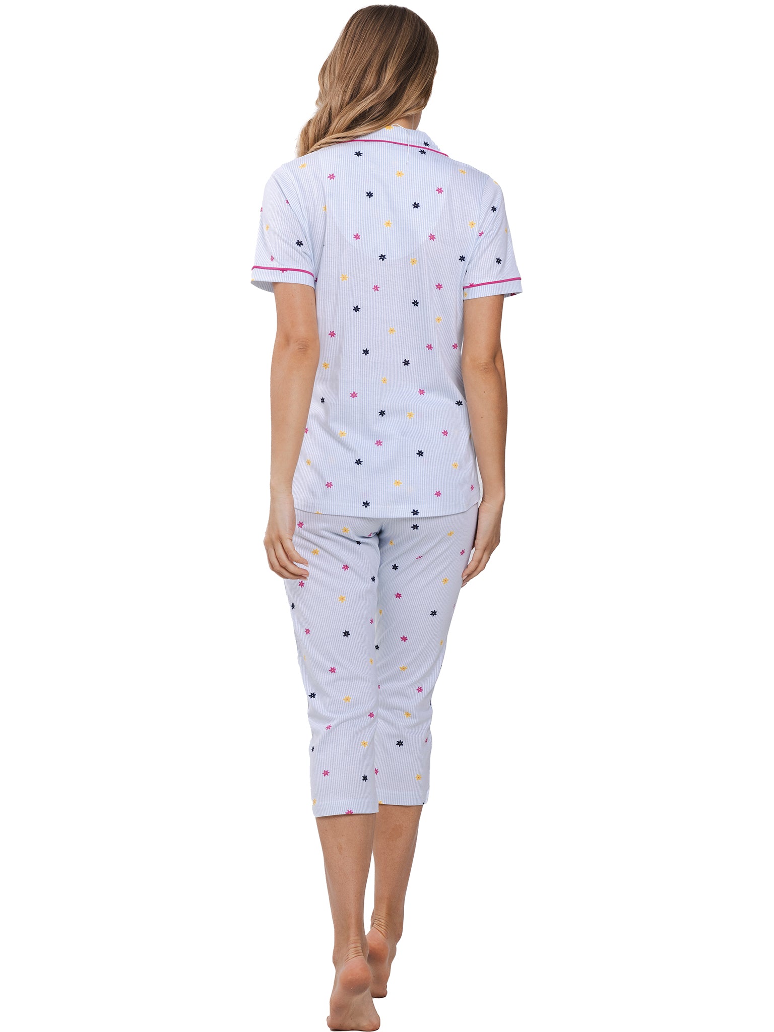 pastunette-rebelle-relax-pyjama-baumwolle-hellblau-blumen-gr-38 image 3