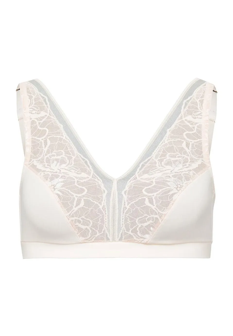 hanro-moments-selma-soft-cup-bra-warm-sand-spitze-bh image 1