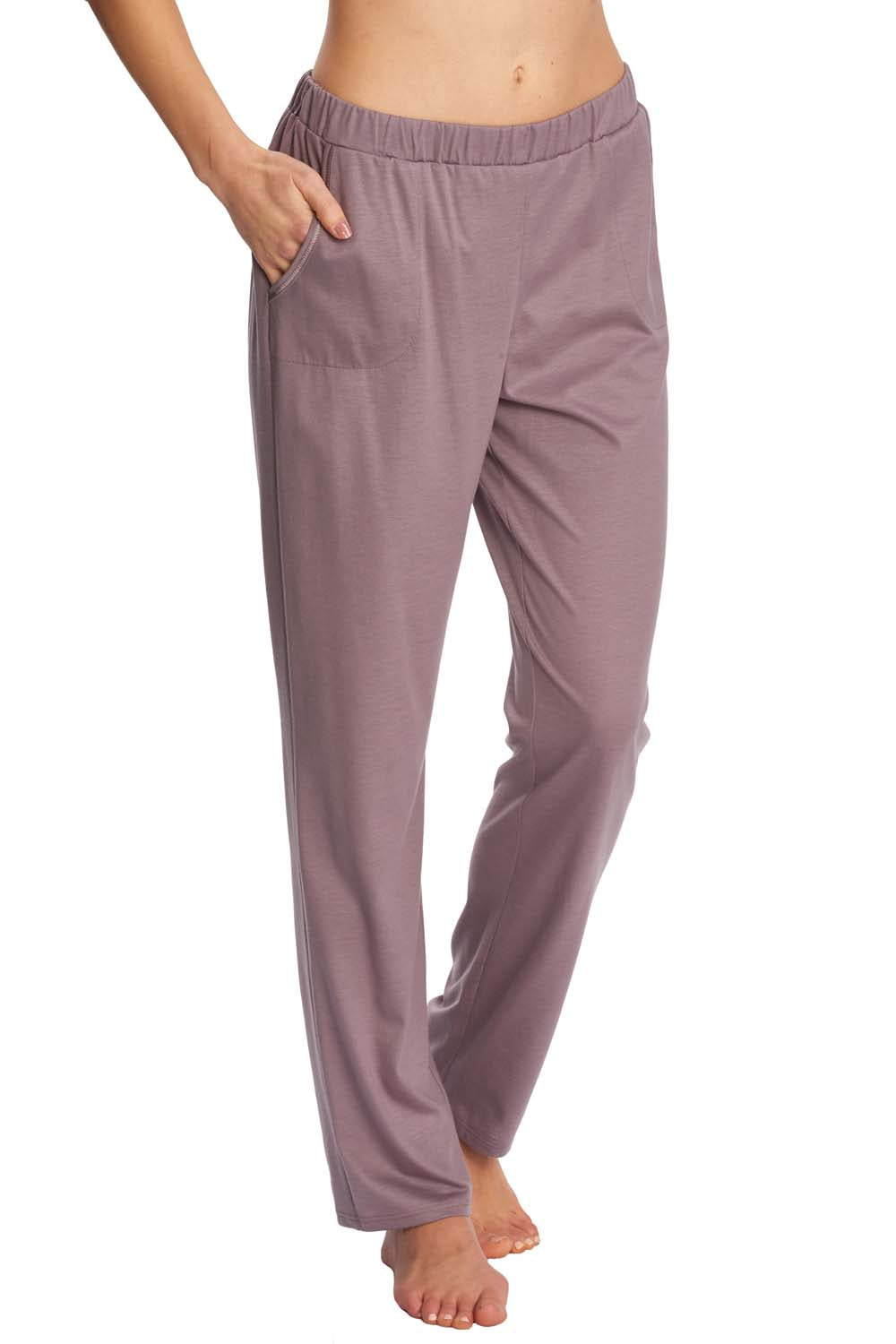 r-sch-be-happy-hose-lang-pyjamahose-braun-jersey image 1