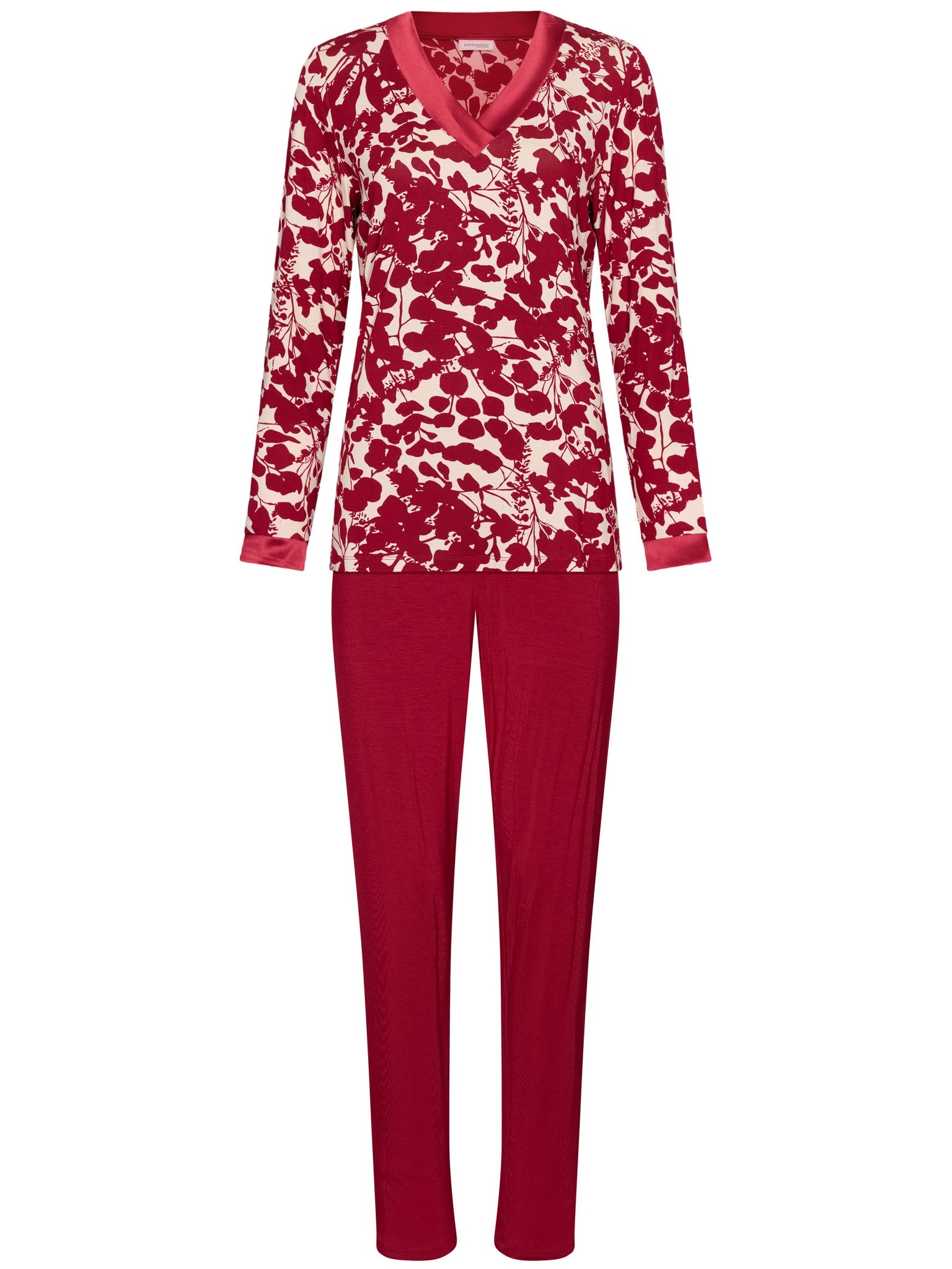 pastunette-premium-scarlet-bloom-pyjama-rot-blumen image 1