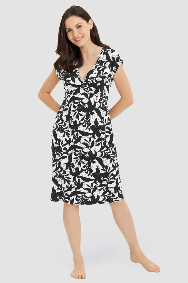 r-sch-be-happy-strandkleid-knielang-bl-tterdruck-viskose image 1