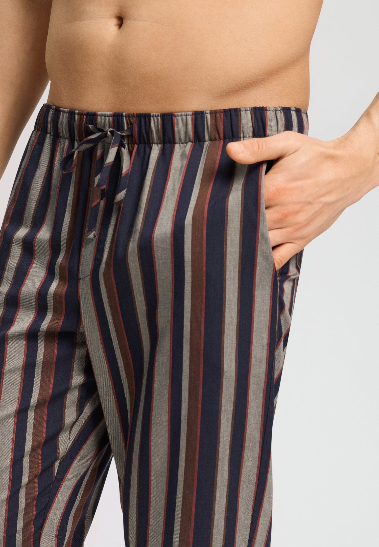 hanro-night-and-day-long-pants-schlafhose-pinecone-stripes image 6