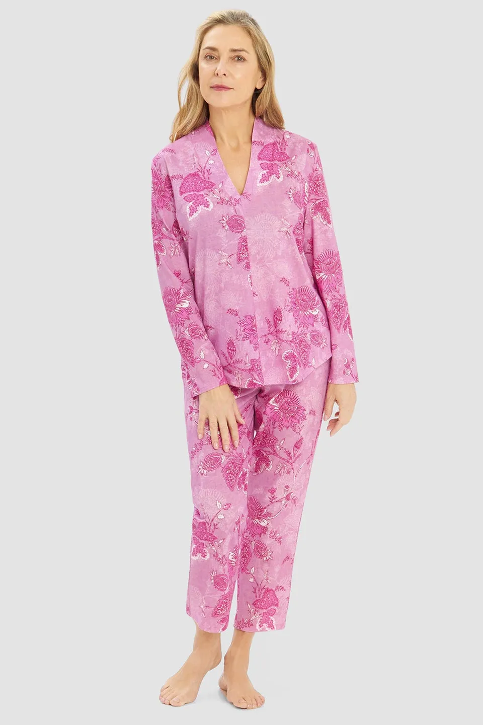r-sch-be-happy-7-8-pyjama-ornamentdruck-schlafanzug-pink image 1