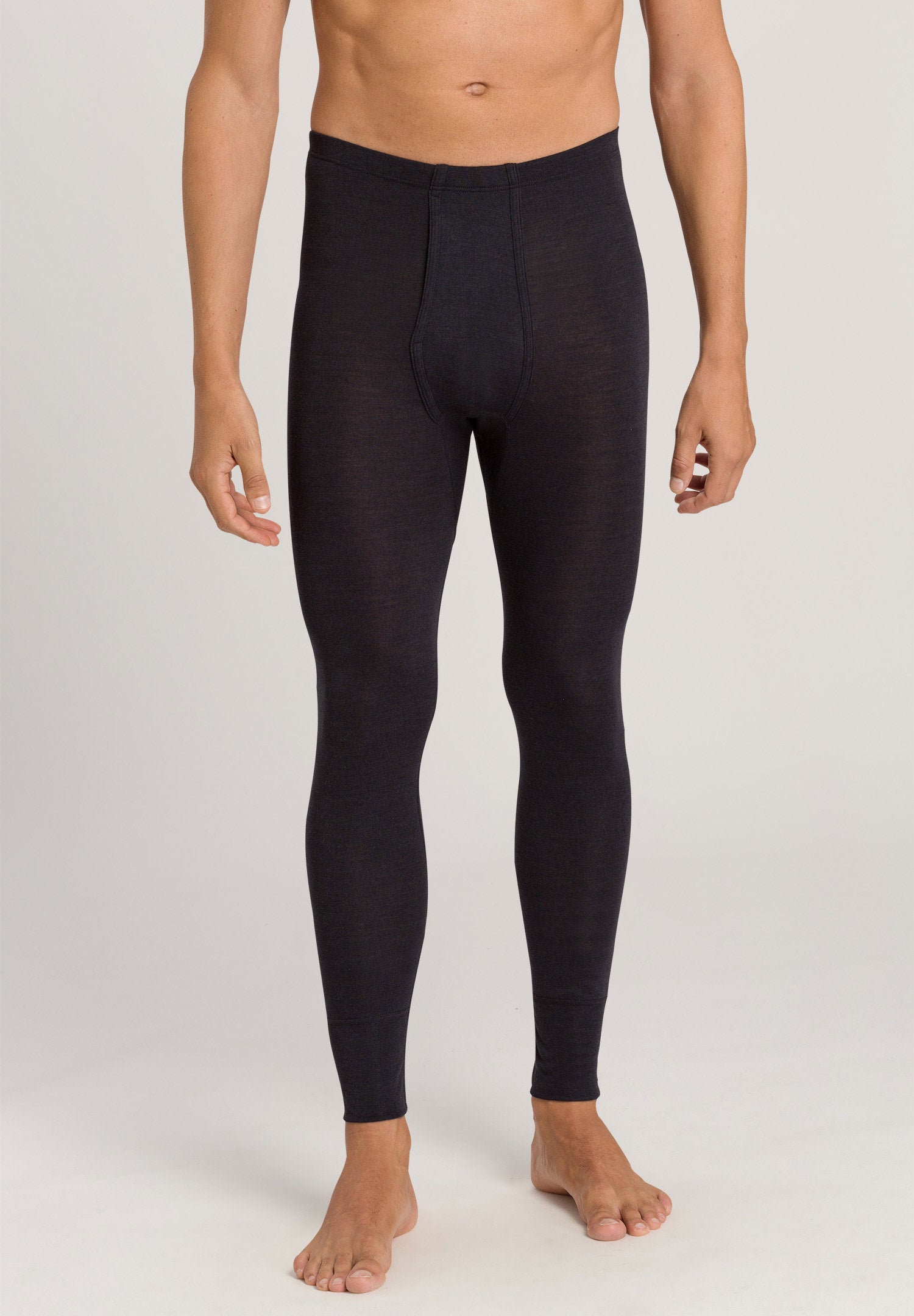 hanro-woolen-silk-longlegs-anthrazit-herren-merinowolle image 2