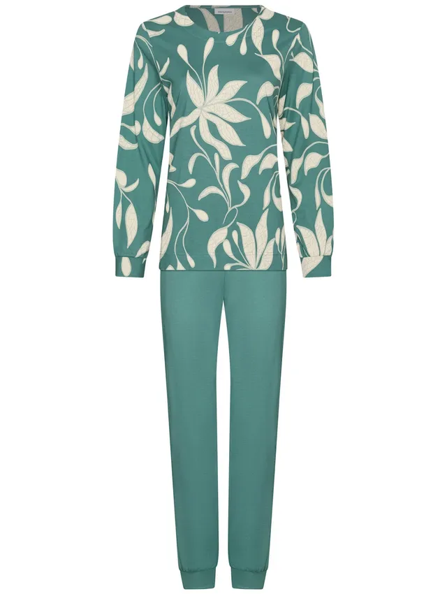 pastunette-nordic-leaf-pyjama-gr-n-baumwolle-modal-2 image 1