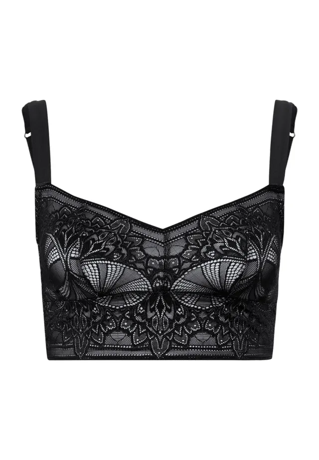 hanro-holly-bralette-bustier-schwarz-spitze image 1