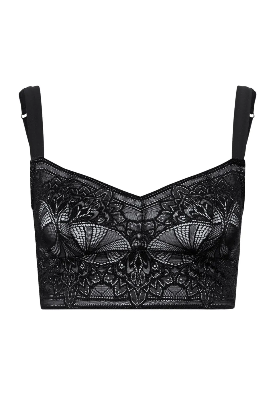 hanro-holly-bralette-bustier-schwarz-spitze image 1