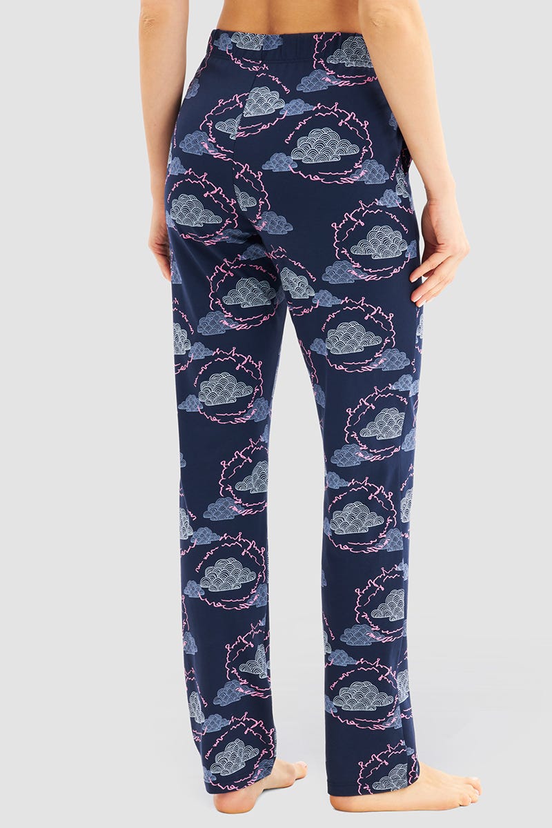 r-sch-be-happy-hose-lang-pyjamahose-blau-wolkendruck image 3