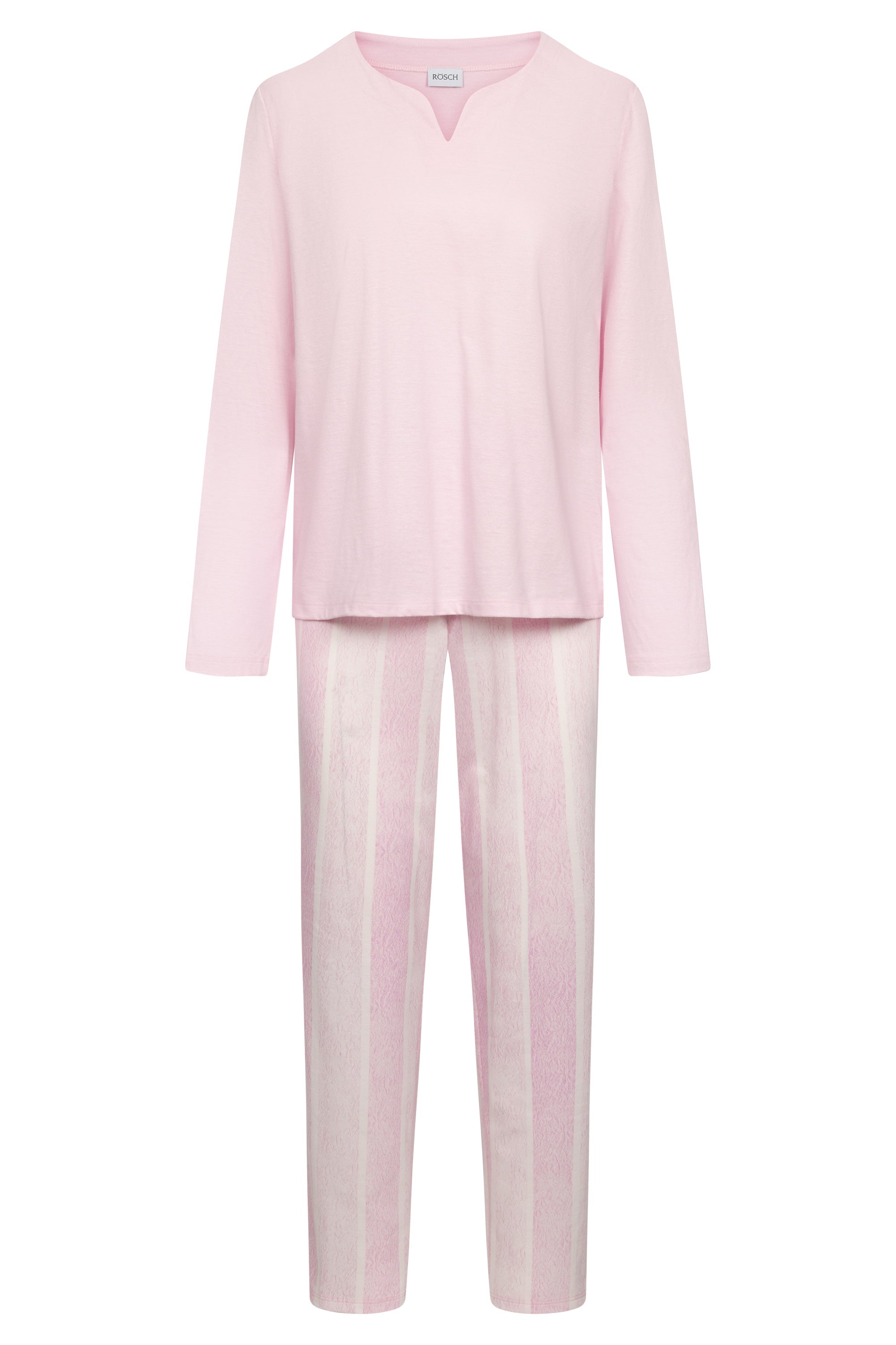 r-sch-be-happy-pyjama-lang-rosa-streifen-baumwolle image 2