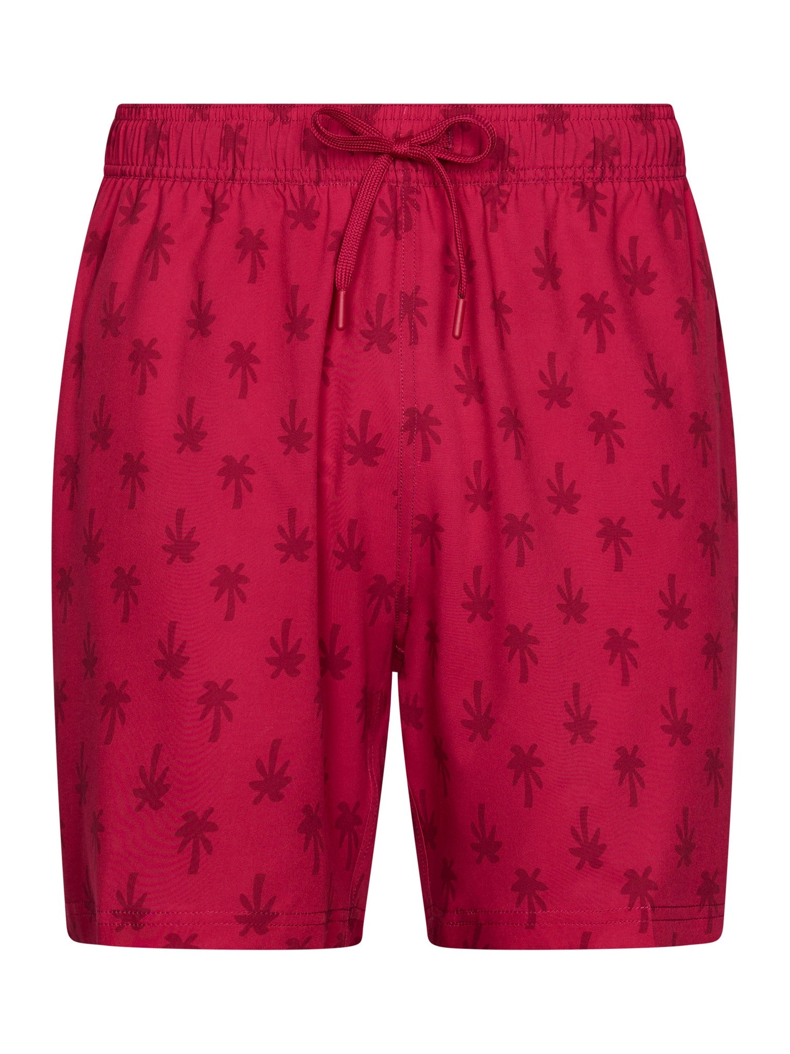 pastunette-badeshorts-rot-palmen-herren-badehose-schnelltrocknend image 1