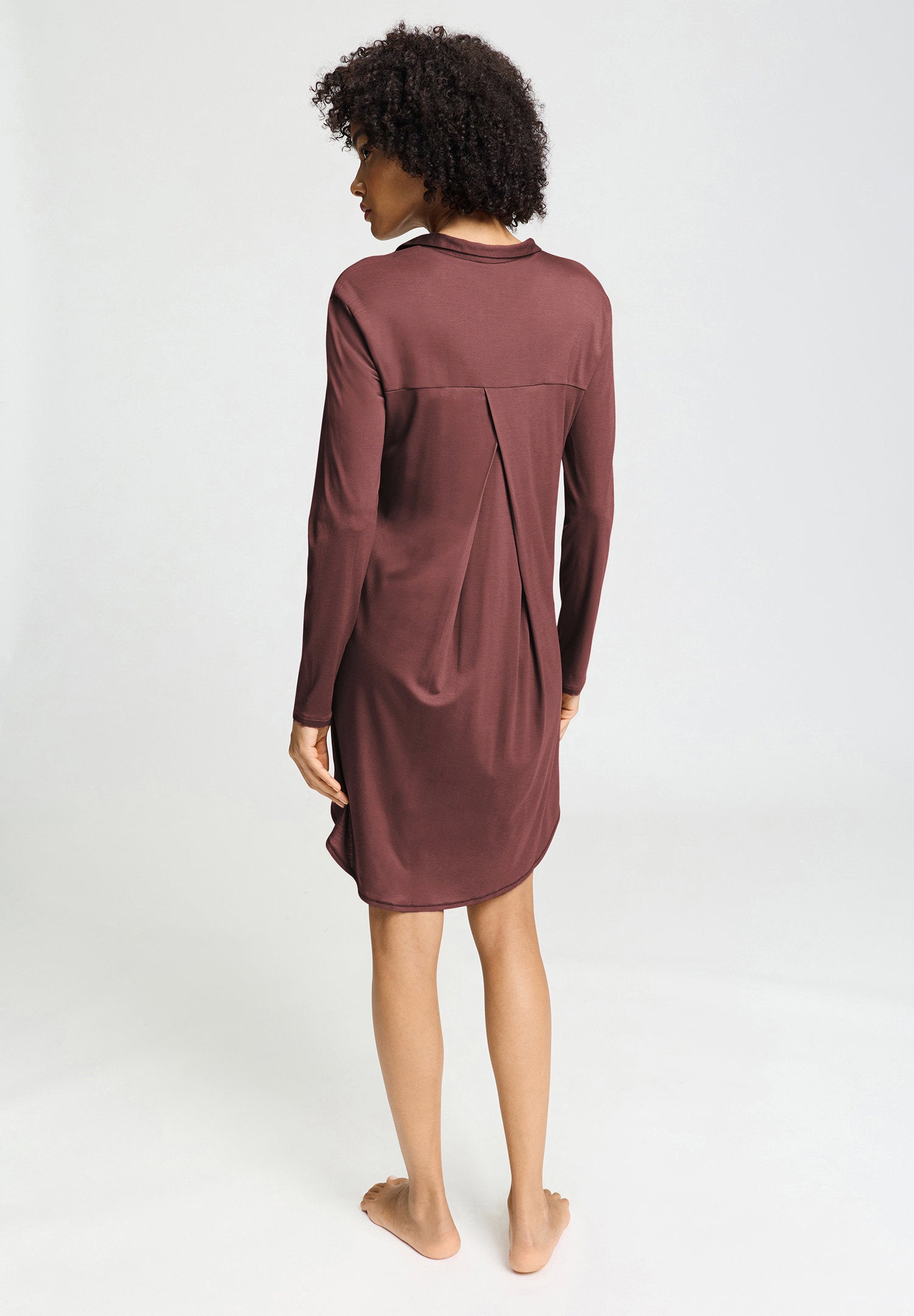 hanro-grand-central-nachthemd-90cm-apple-butter-seide image 4