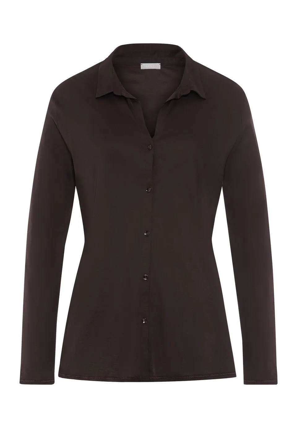 hanro-grand-central-schlafshirt-dark-mocha-modal-seide image 1